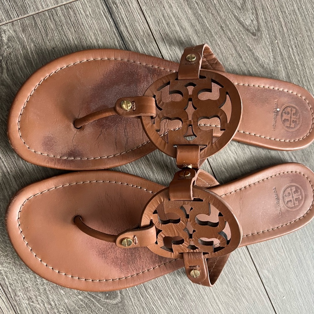 Tory Burch Miller Sandals in Vintage Vachetta - size 10m